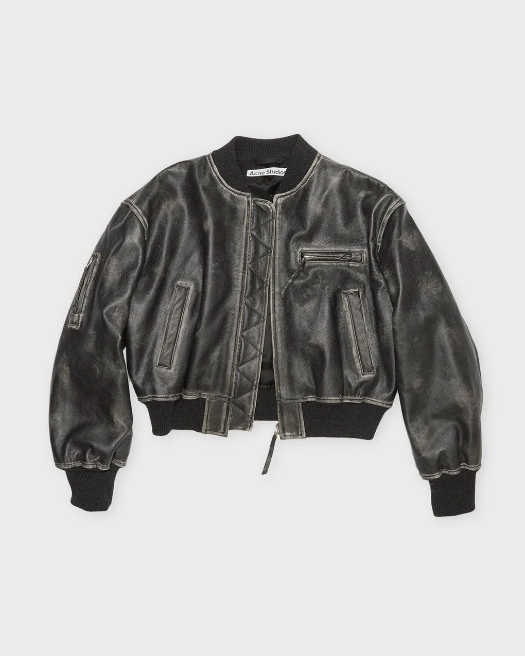 Acne Studios    Leather Bomber Jacket 